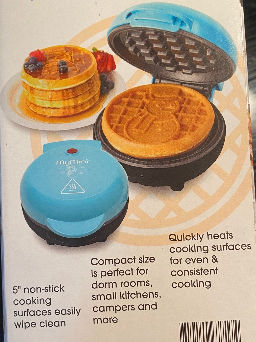 MyMini 5” Snowman Waffle Maker - Picture 2 of 2